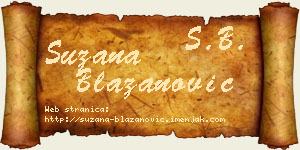 Suzana Blažanović vizit kartica